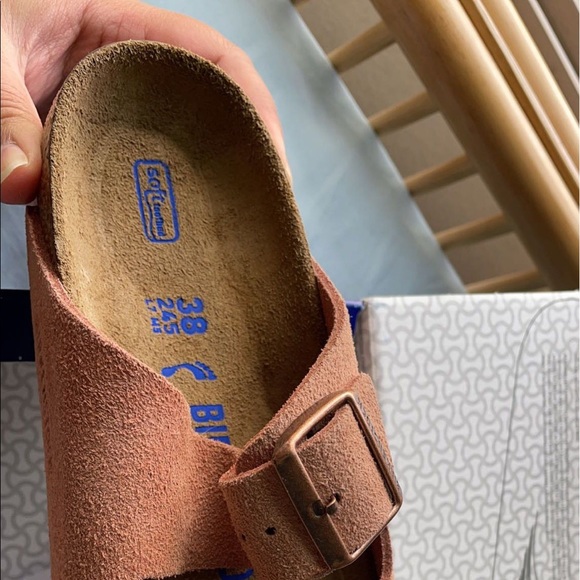 New Birkenstock Arizona Earth Red Suede Leather 38 - Picture 15 of 15